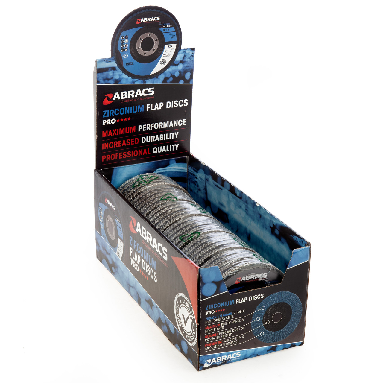 Abracs ABFZ115B060 115mm 60 Grit Pro Zirconium Flap Disc