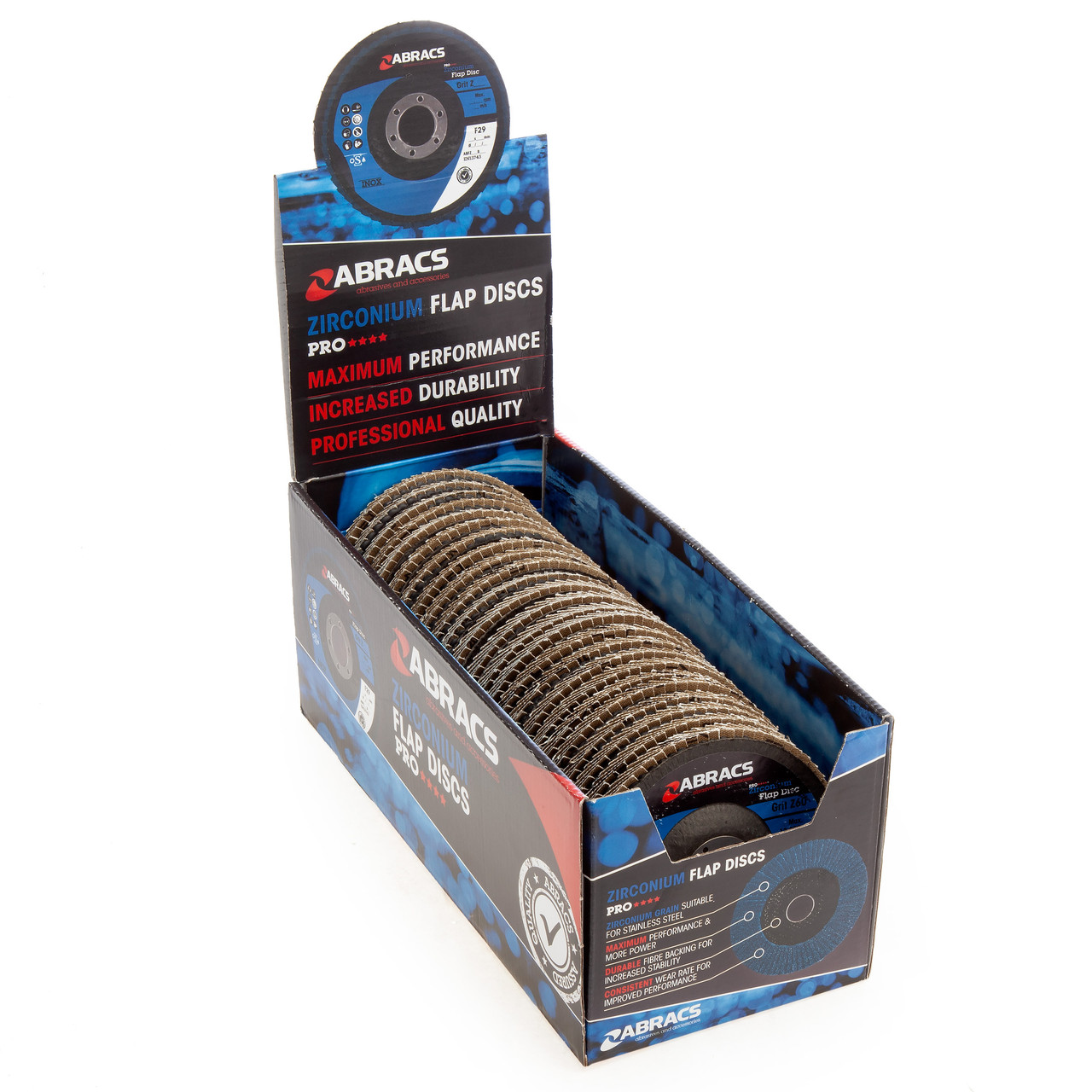 Abracs ABFZ125B060 125mm 60 Grit Pro Zirconium Flap Disc