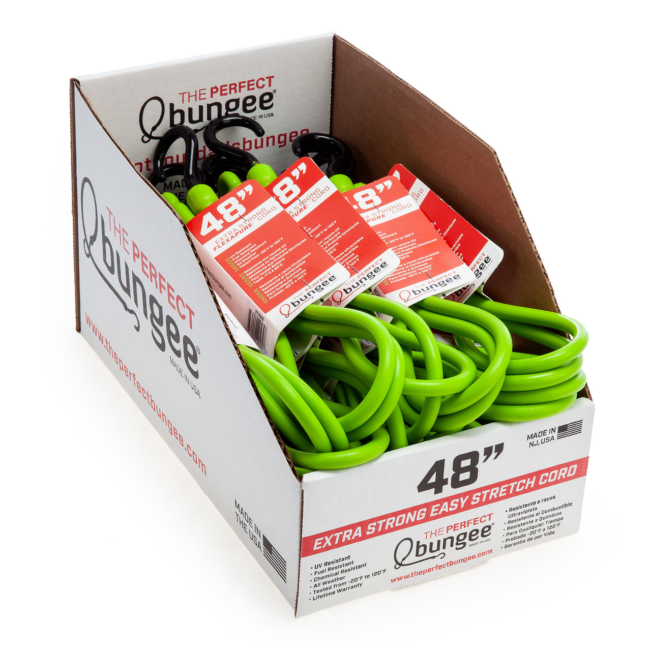 The Perfect Bungee PC48G 1.22m Easy Stretch Bungee Cord Green