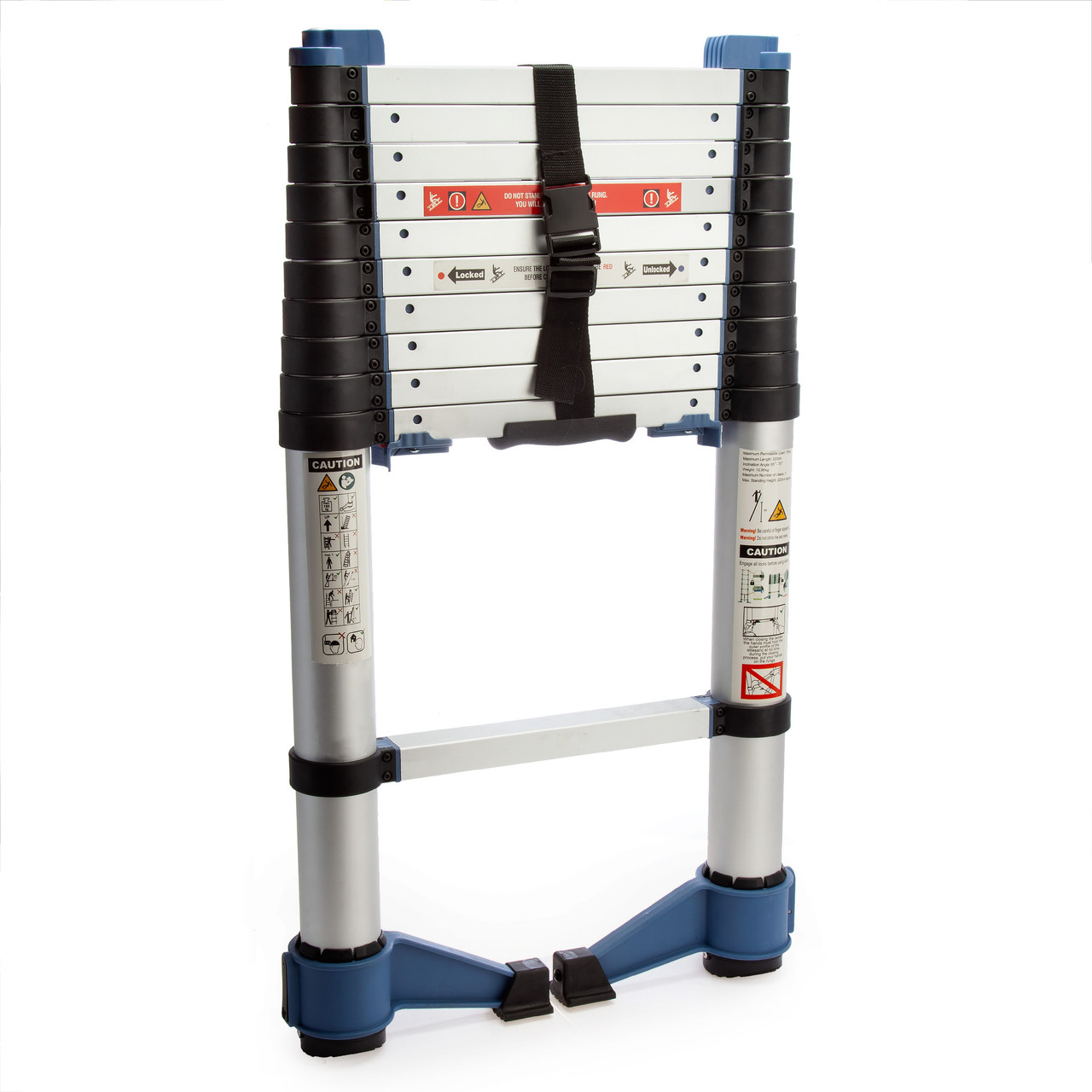 Buildcraft SR10102 3.2m Telescopic Ladder with Folding Feet