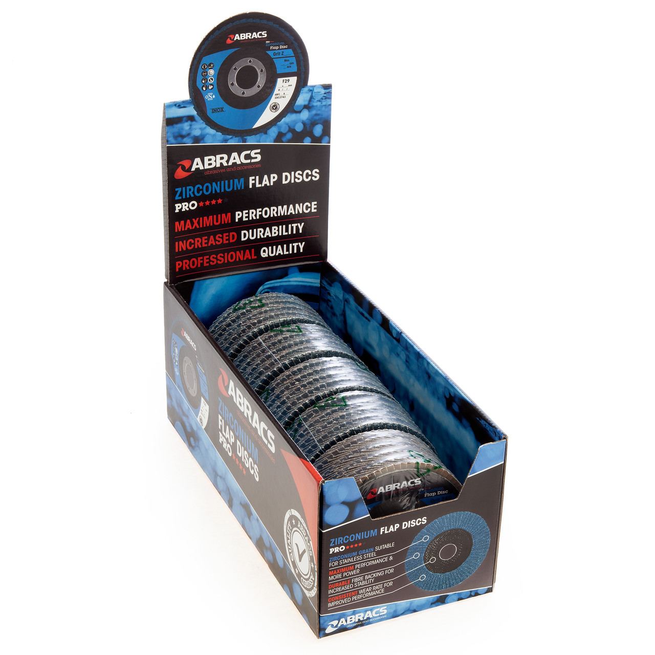 Abracs ABFZ115B040 115mm 40 Grit Pro Zirconium Flap Disc