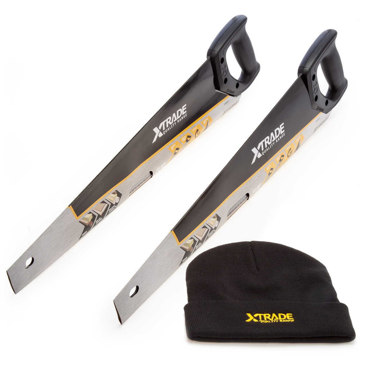Xtrade X0900097 Hand Saw 22in with 2 × Hand Saws and 1 × Beanie Hat