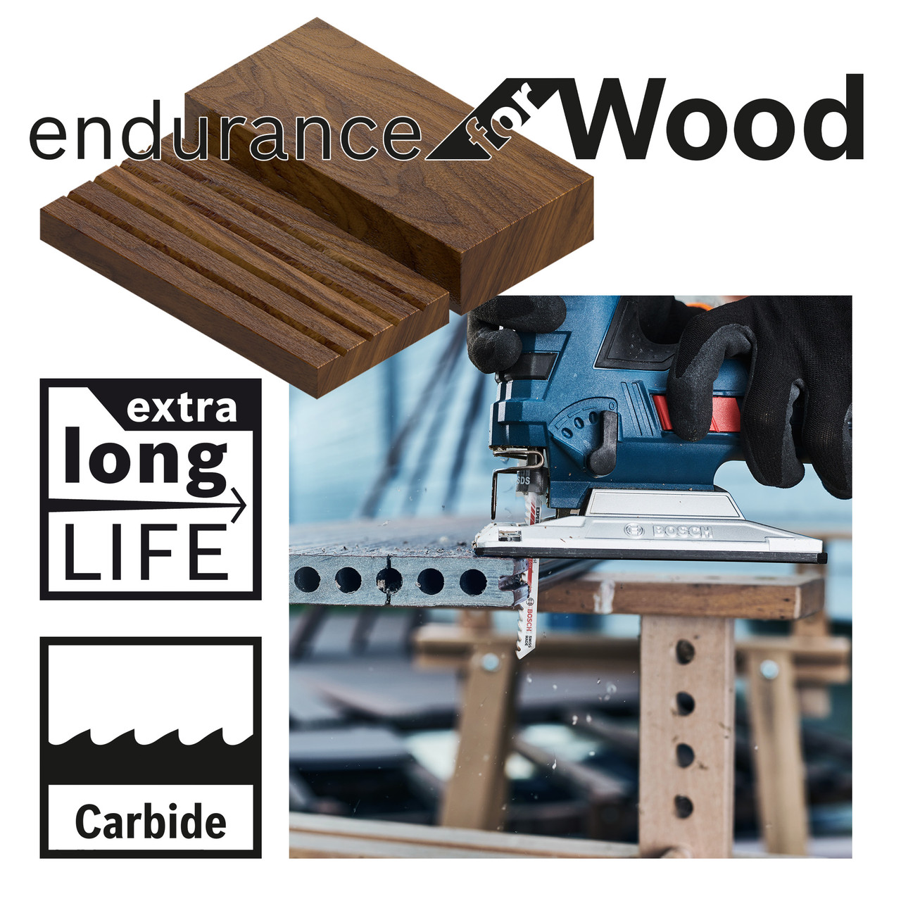 Bosch 2608900541 T144DHM EXPERT Jigsaw Blade with 3 × Blades