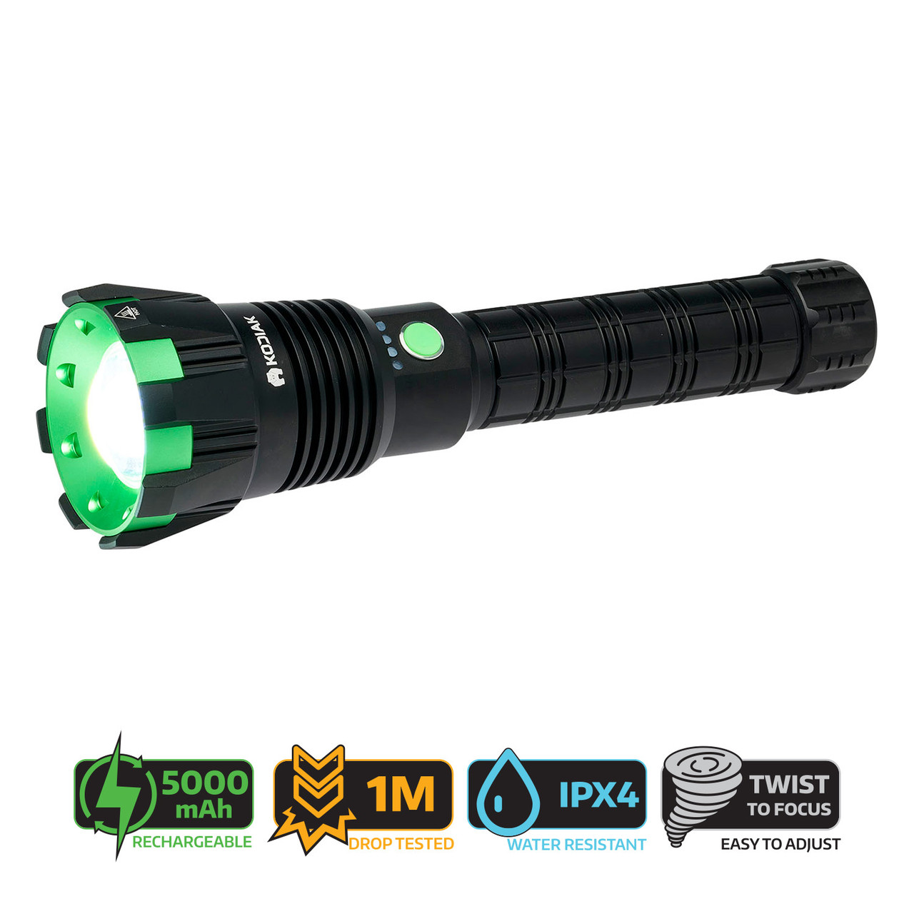 Litezall 25478 Kolossus Rechargeable Tactical Torch With Power Bank 15,000 Lumens-image
