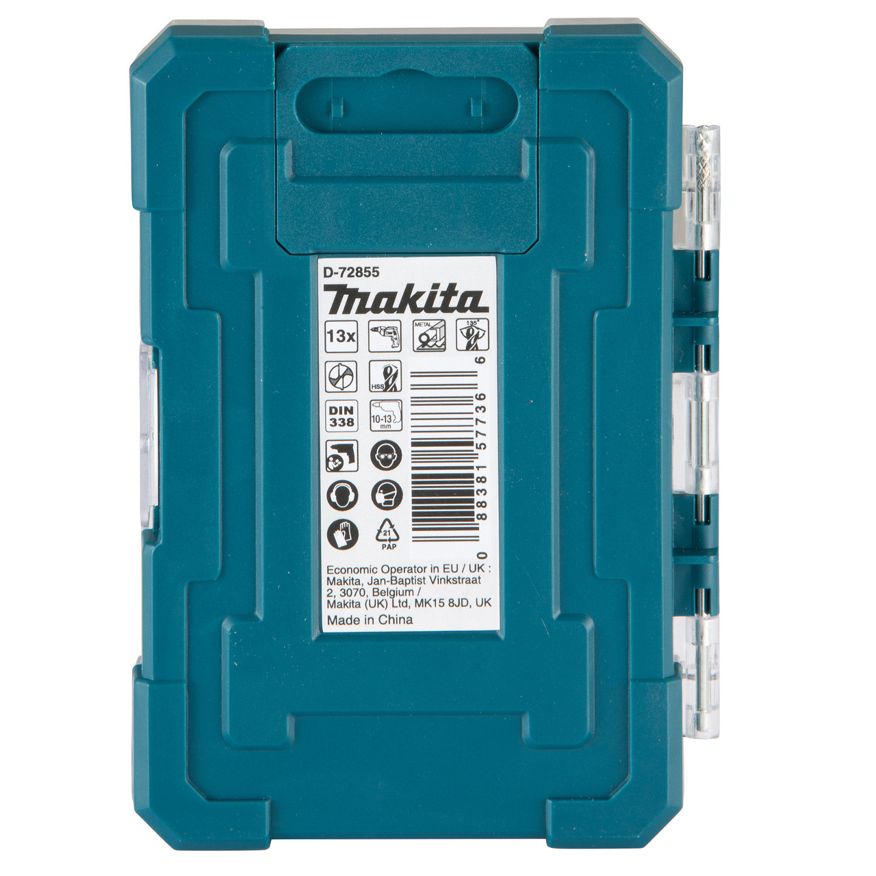 Makita D72855 HSS TiN Metal Drill Bit Set 13 Piece