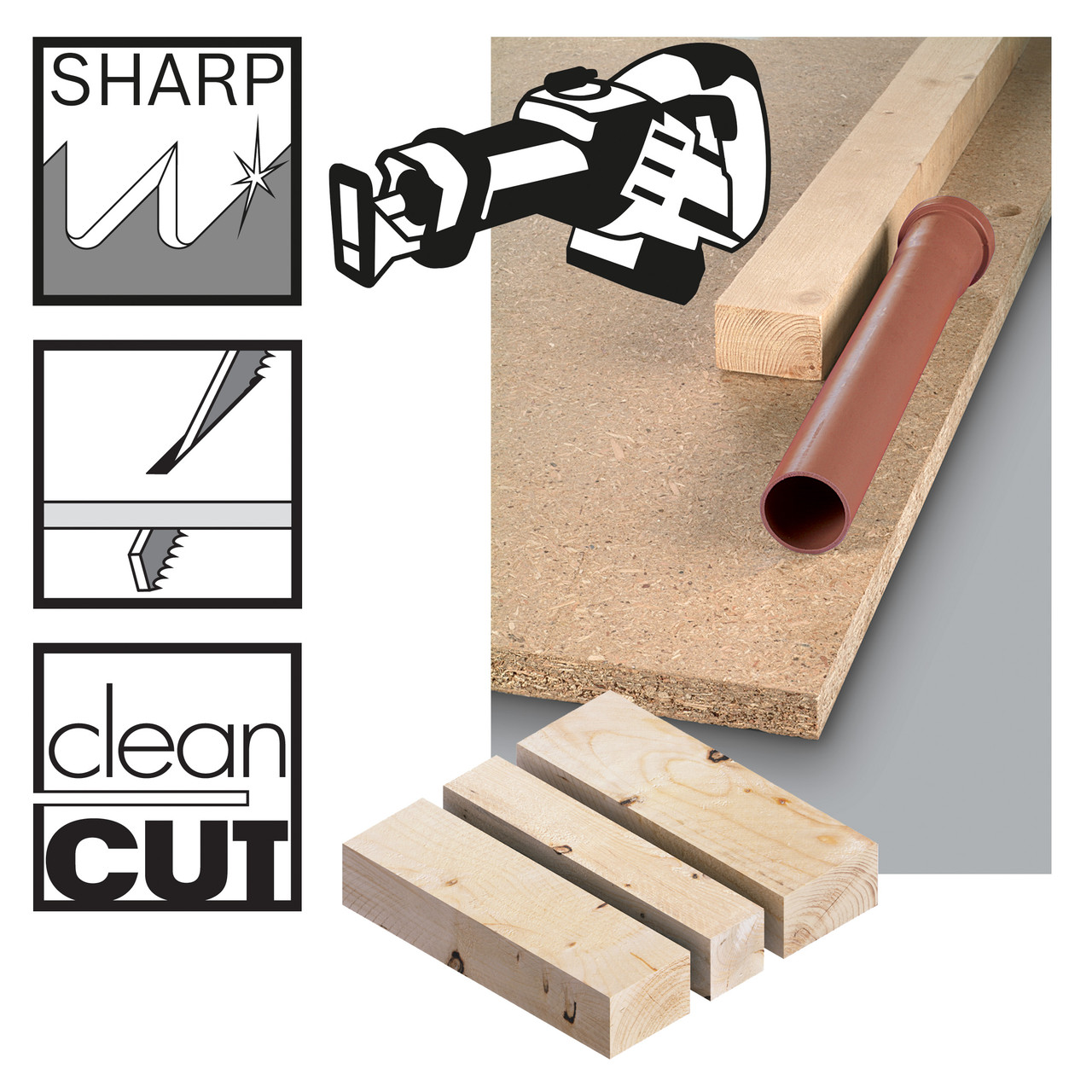 Bosch S644D 150mm Reciprocating Saw Blade for Wood (Pack of 5)