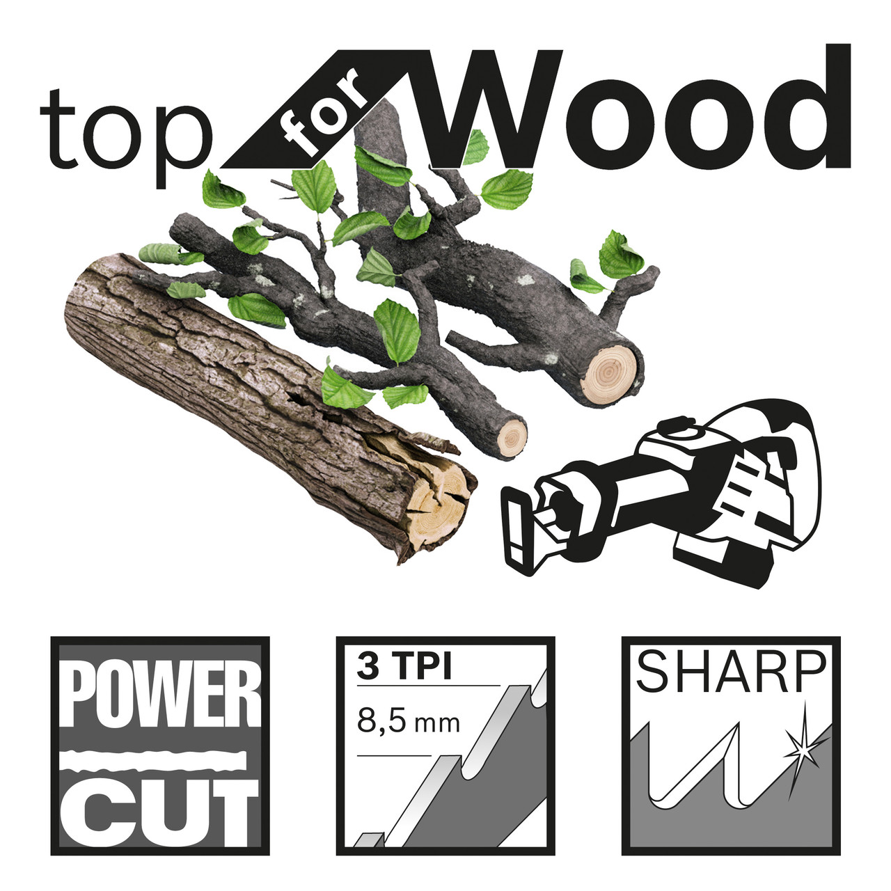 Bosch S 1542 K 240mm 3 TPI Reciprocating Saw Blade for Wood