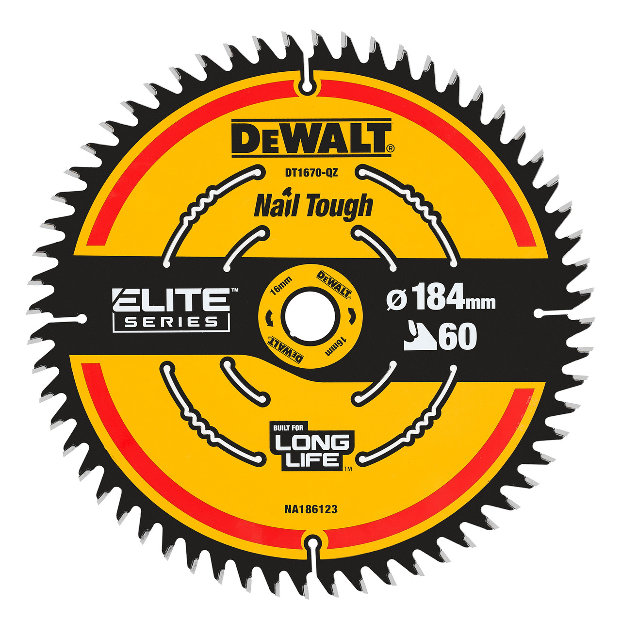 Dewalt DT1670QZ 184mm x 16mm x 60T Mitre Saw Blade