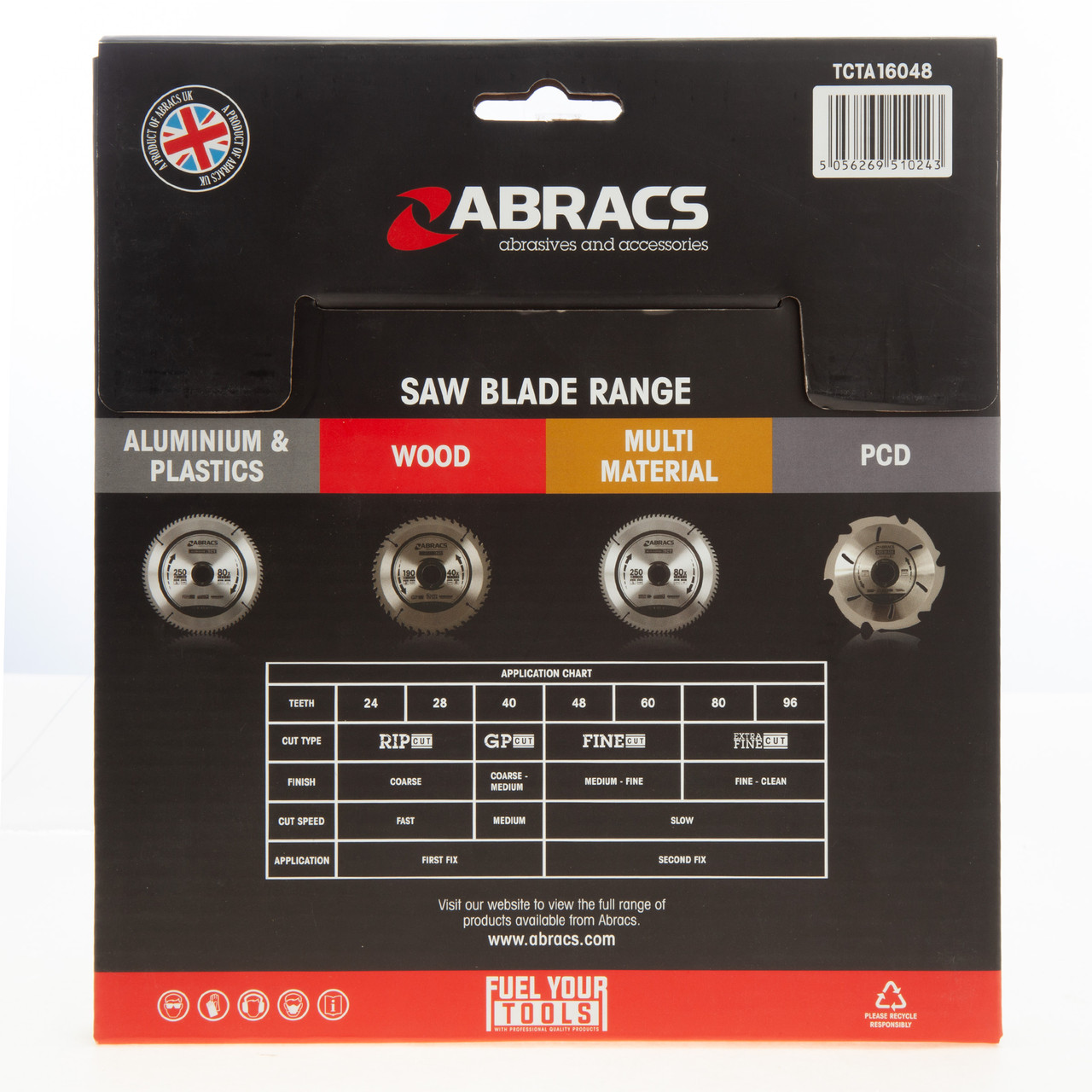 Abracs TCTA16048 160mm × 20mm × 48T TCT Circular Saw Blade for Aluminium