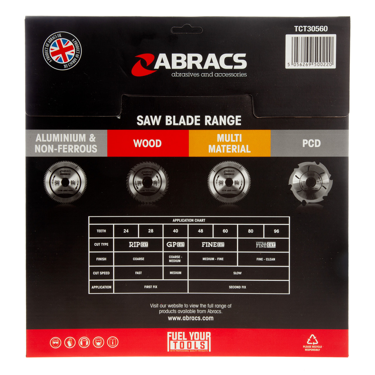 Abracs TCT30560 305 × 30mm × 60T TCT Circular Saw Blade for Wood