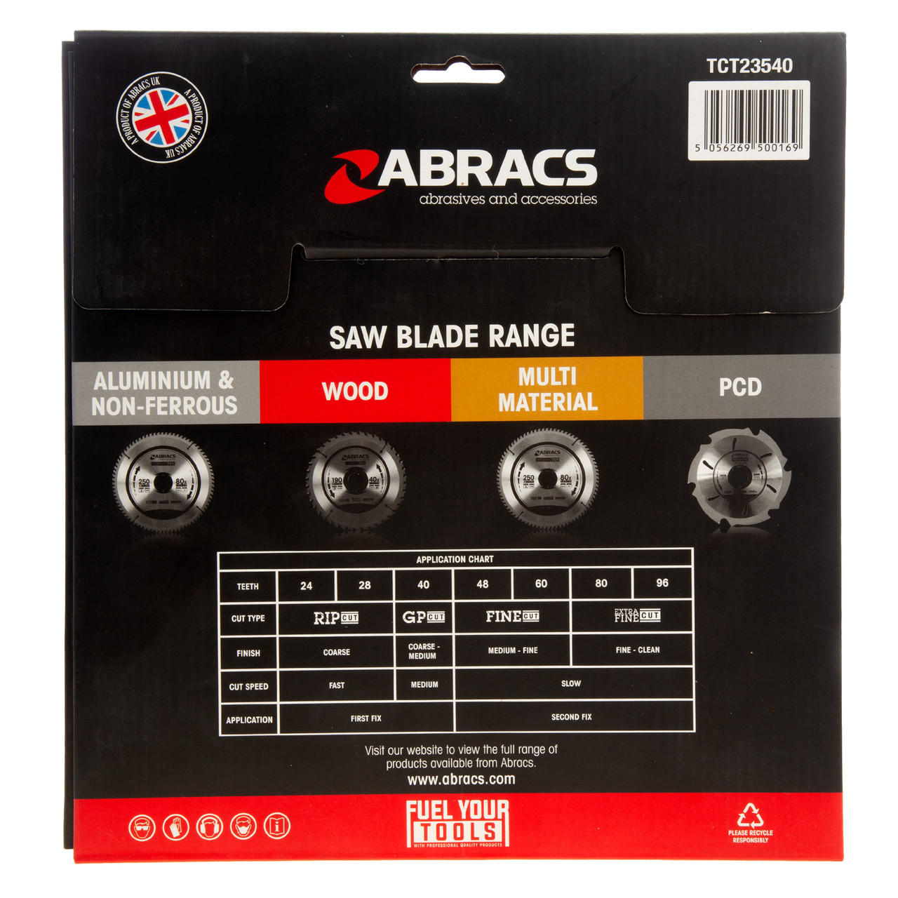 Abracs TCT23540 235 × 30mm × 40T TCT Circular Saw Blade for Wood