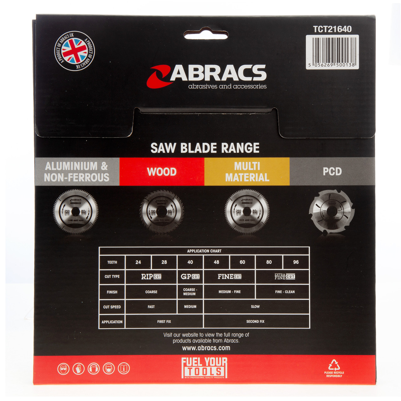 Abracs TCT21640 216mm x 30mm x 40T TCT Circular Saw Blade for Wood