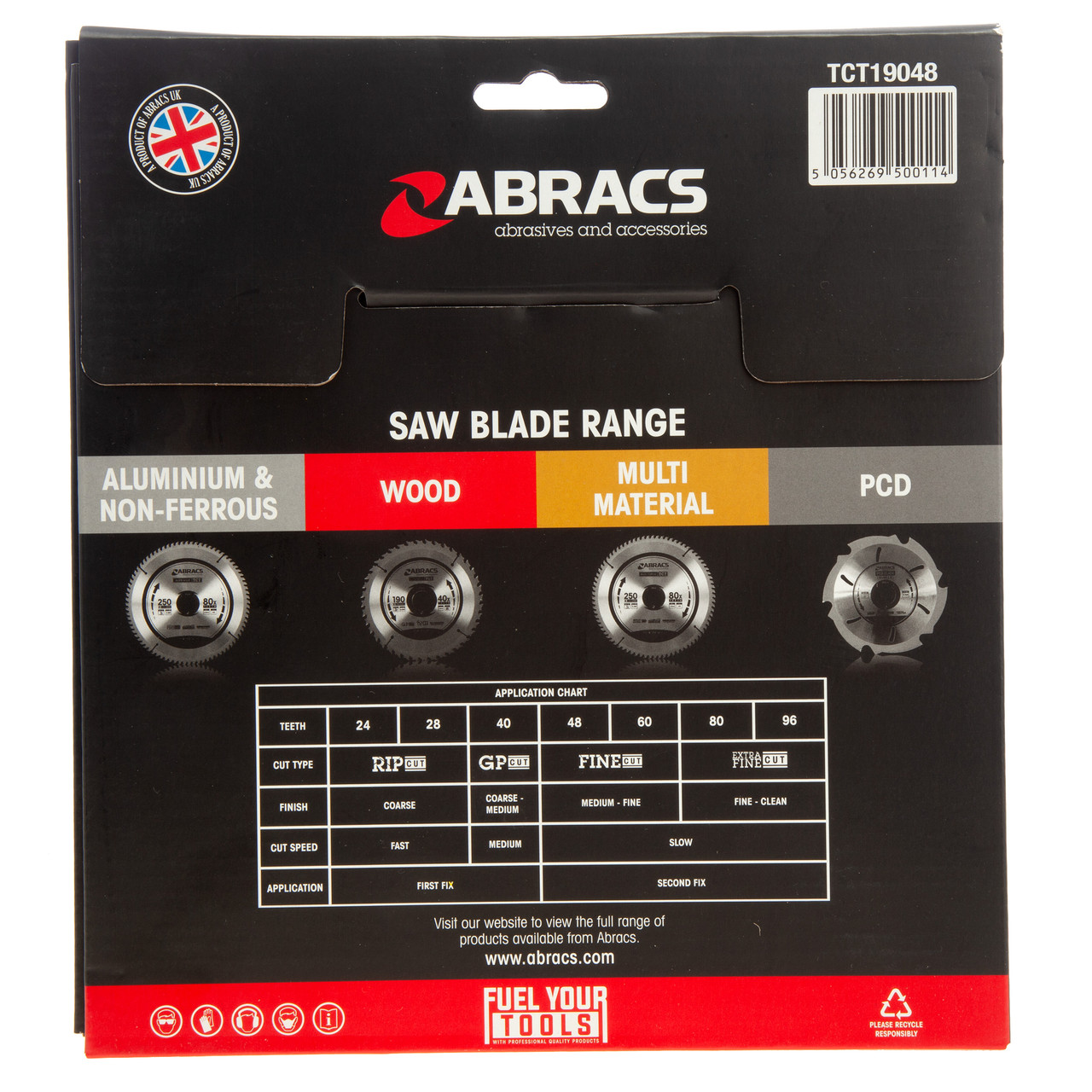 Abracs TCT19048 190 × 30mm × 48T Circular Saw Blade for Wood