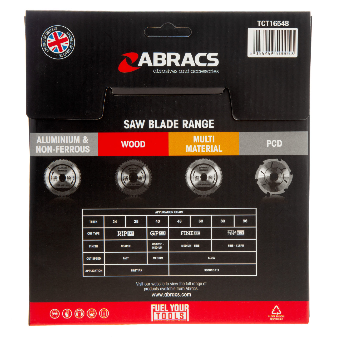 Abracs TCT16548 165mm × 20mm × 48T Expert TCT Circular Saw Blade for Wood