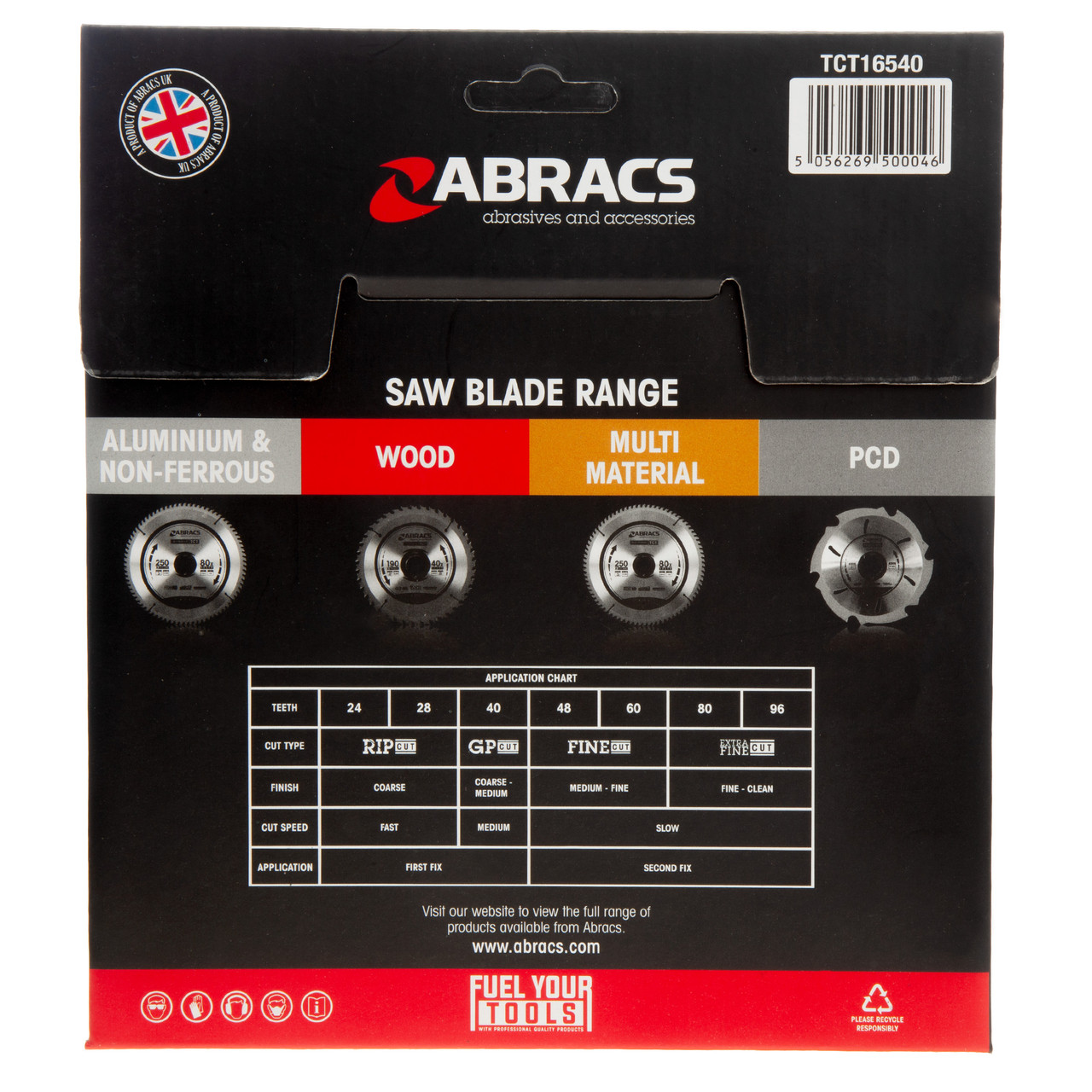 Abracs TCT16540 Expert Circular Saw Blade 165 × 20mm × 40T