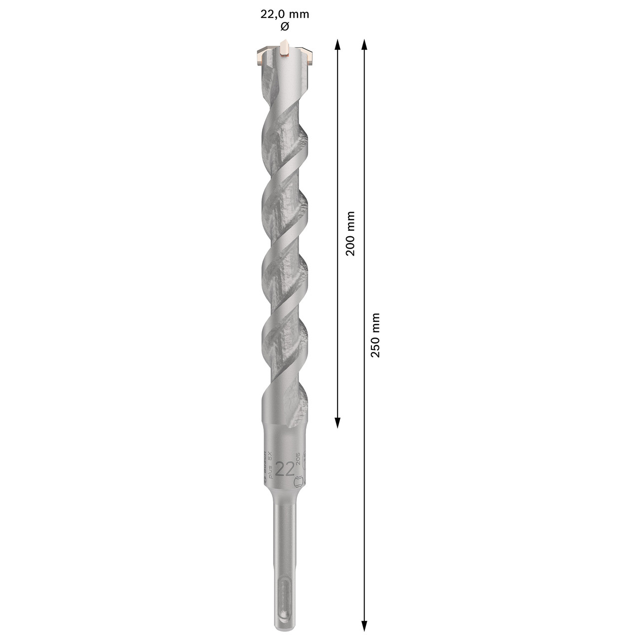 Bosch 2608836644 SDS plus-5X Hammer Drill Bit 22 × 200mm