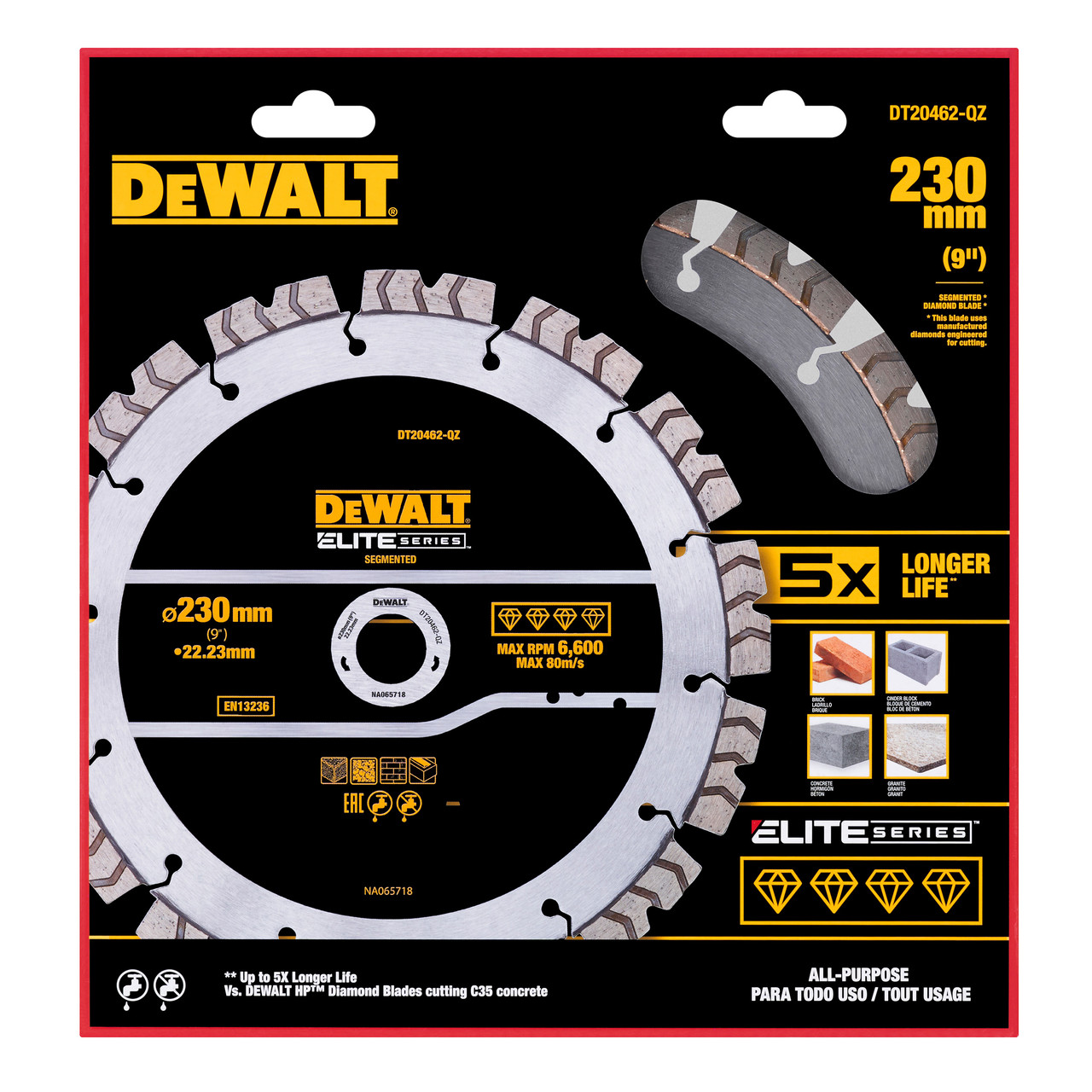 Dewalt DT20462QZ 230mm All Purpose Diamond Segmented Wheel