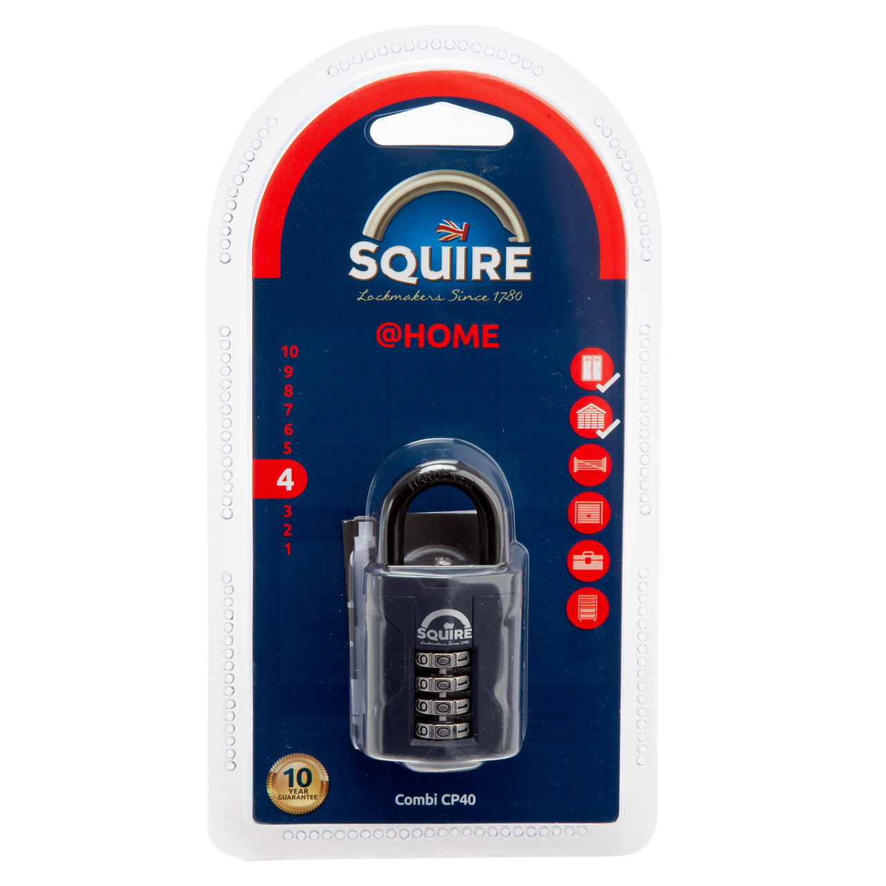 Squire CP40 40mm 4-Wheel Combination Padlock