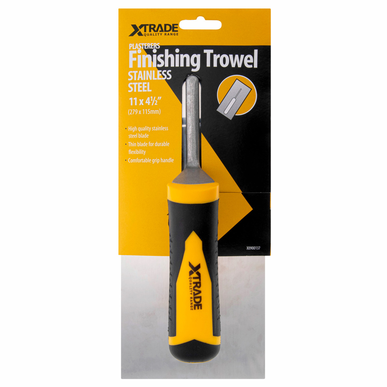 Xtrade X0900137 11" Stainless Steel Plasterers Finishing Trowel