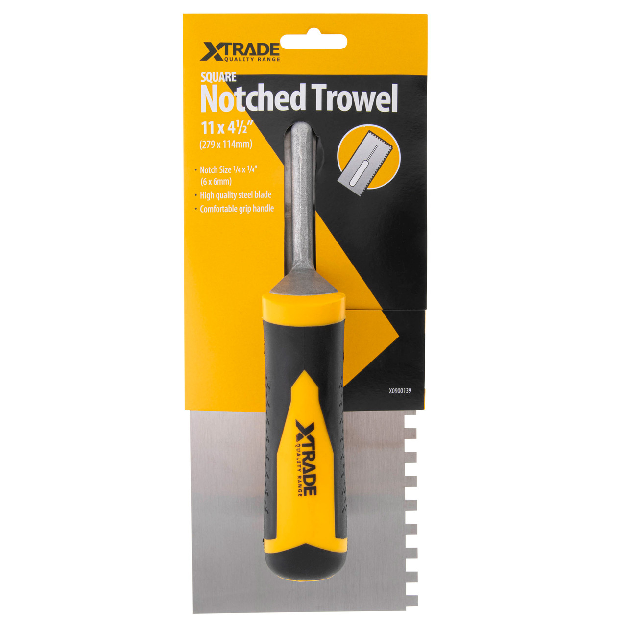 Xtrade X0900139 11" Square Notched Trowel