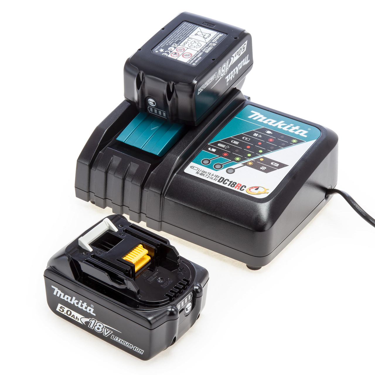 Makita 00004 with 2 × 5.0Ah Batteries, Charger & Makpac Type 3 Case