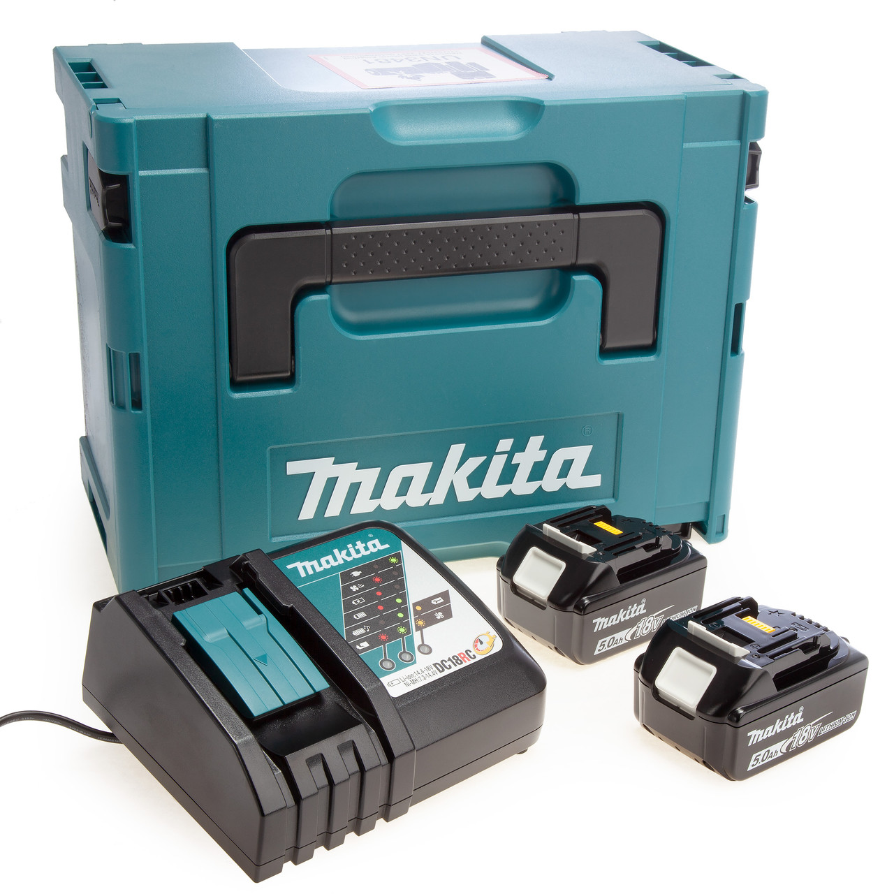 Makita 00004 with 2 × 5.0Ah Batteries, Charger & Makpac Type 3 Case