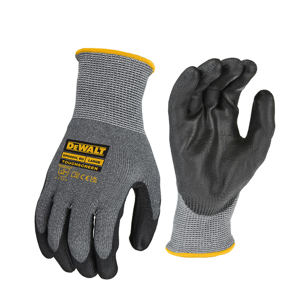 Dewalt DPG860LEU Cut D Touchscreen Gloves Large