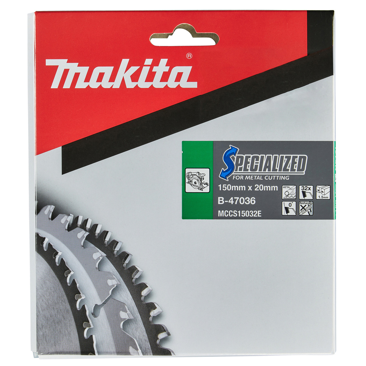 Makita B47036 150 × 20mm × 32T Circular Saw Blade for Metal
