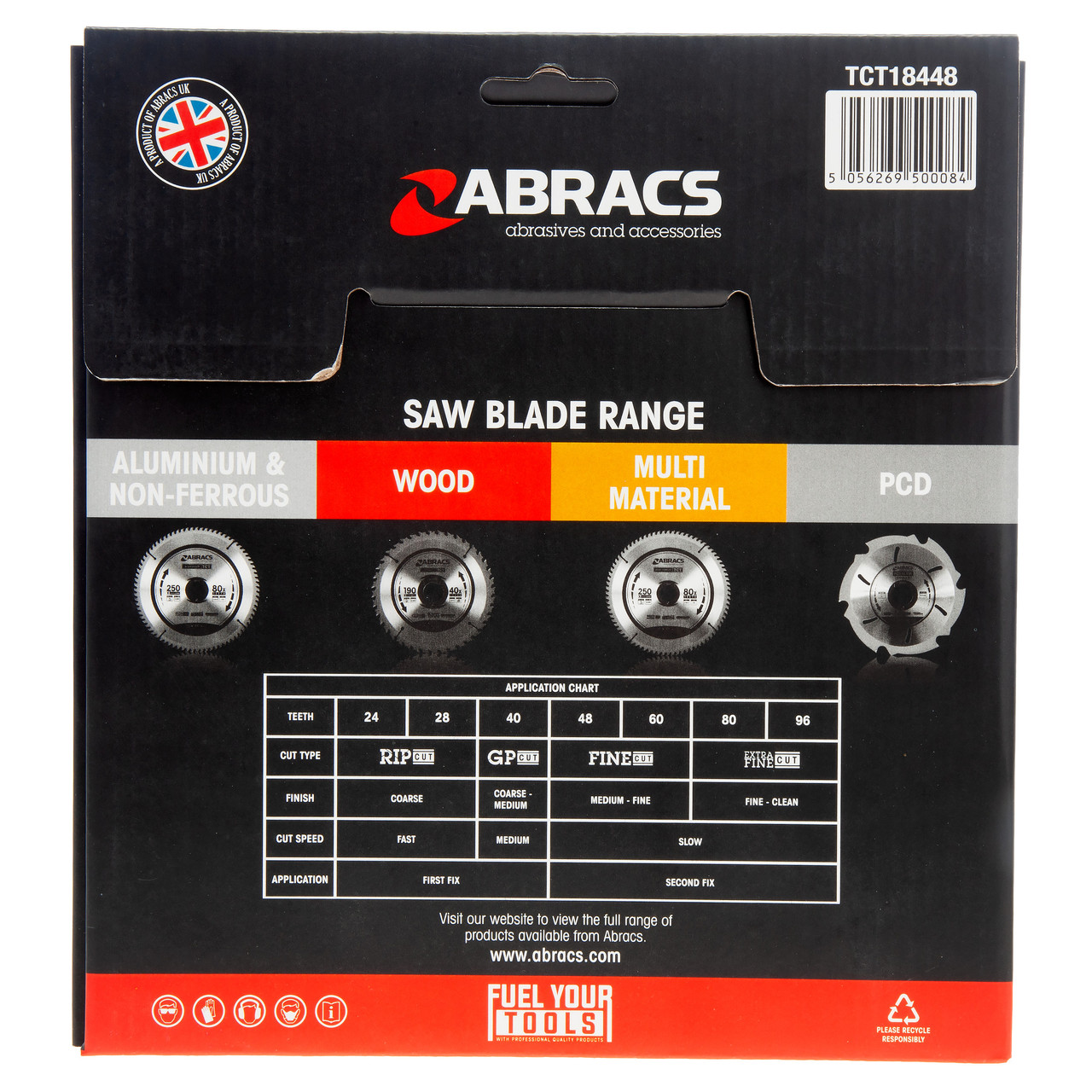 Abracs TCT18448 184 × 30mm × 48T Expert TCT Circular Saw Blade for Wood