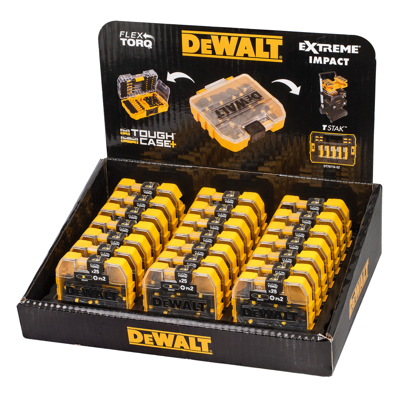Dewalt DT70555TQZ PH2 × 25mm Impact Torsion Screwdriver Bits 25 Piece