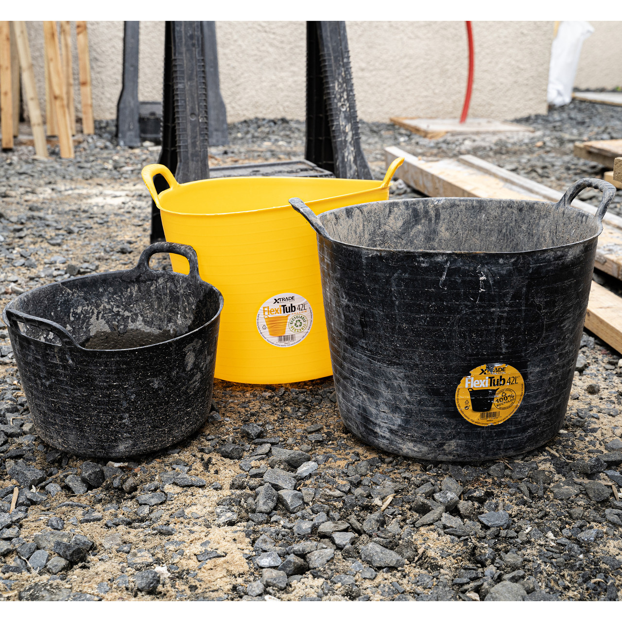 Xtrade X0900101 42L Yellow Flexi-Tub