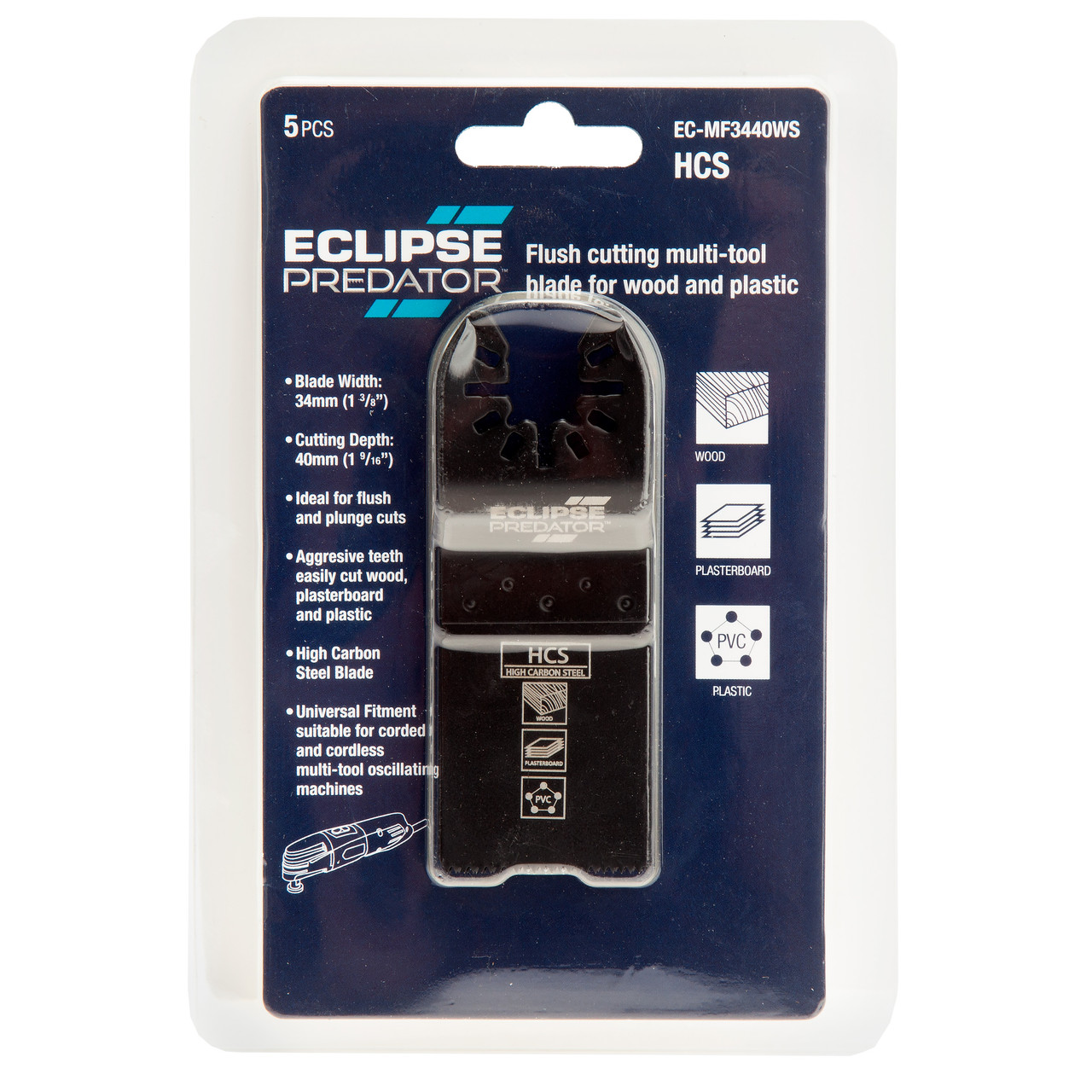 Eclipse MF3440W Multi-Tool Blade for Wood & Plastic