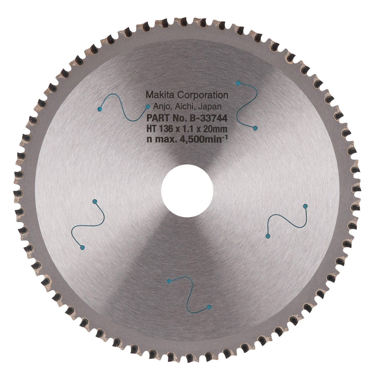 Makita B33744 136 × 20mm × 56T Circular Saw Blade for Metal