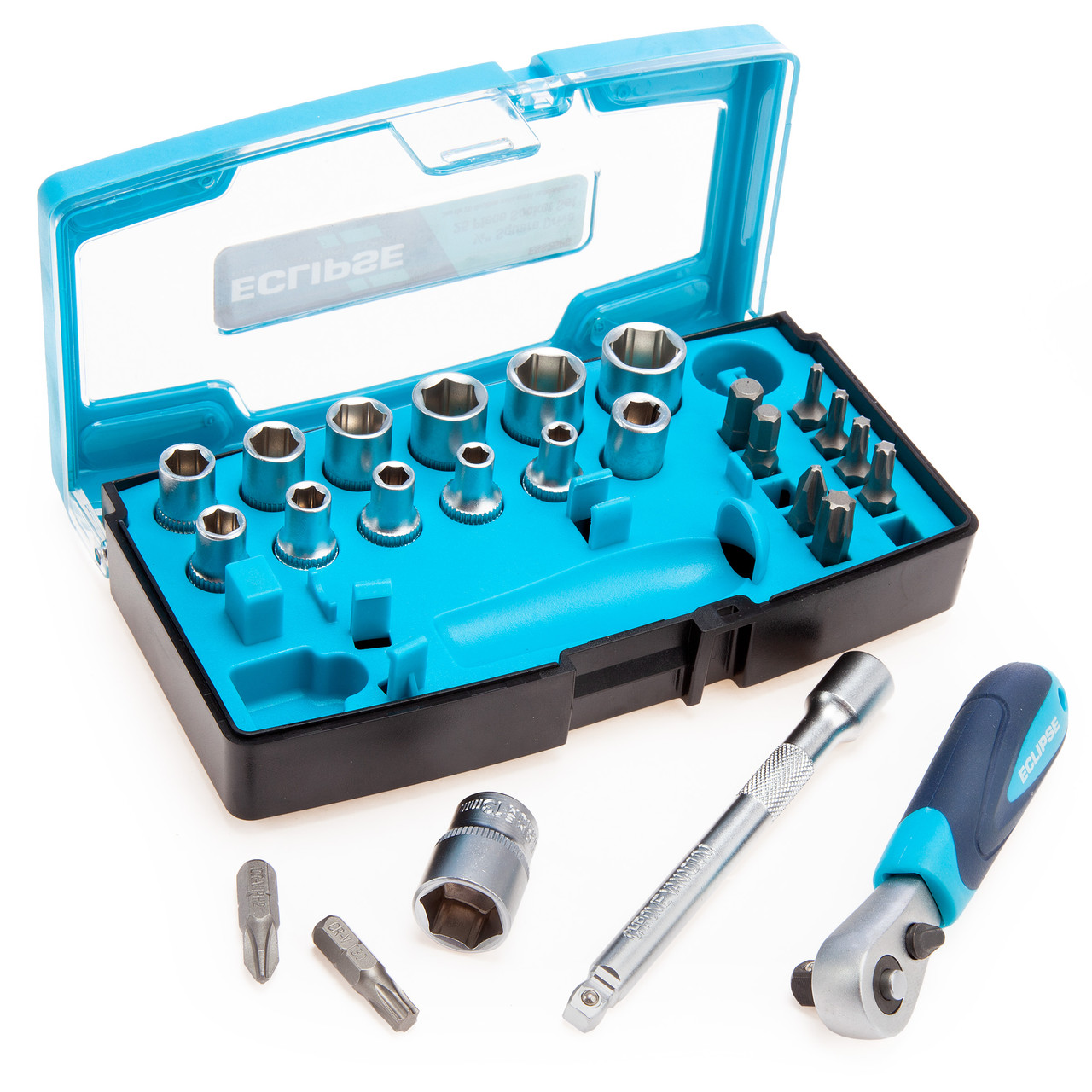 Eclipse ESS25PS 1/4" Square Drive Socket Set 25 Piece