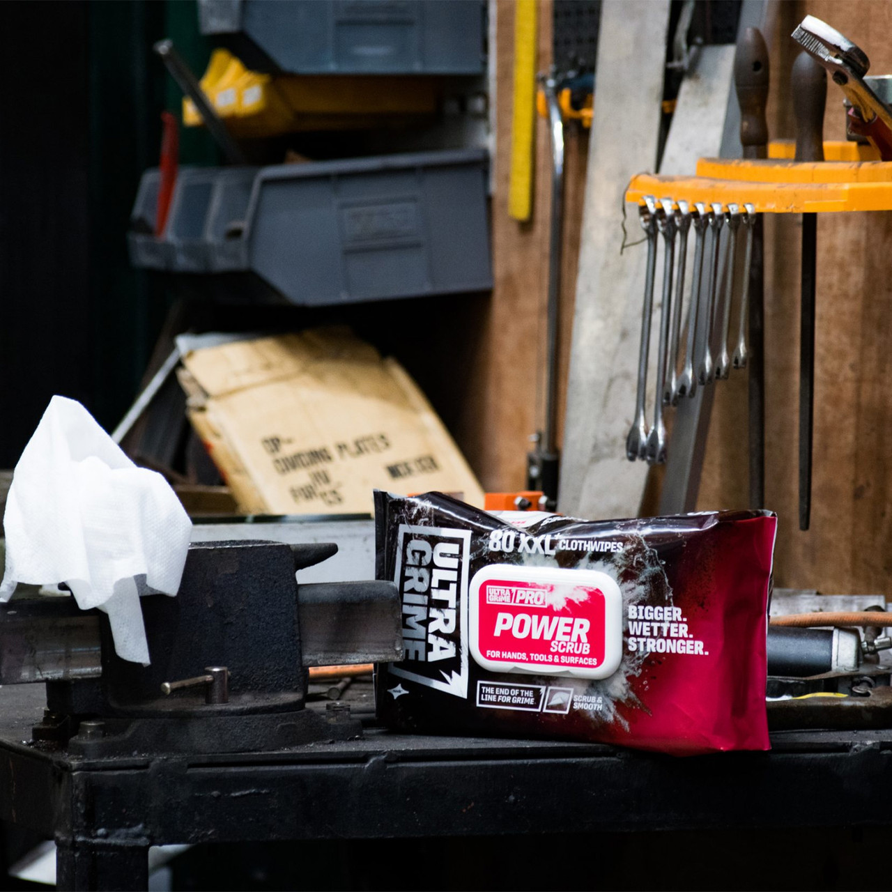 Ultragrime POWERSCRUB59206 Power Scrub Clothwipes 80 Pack