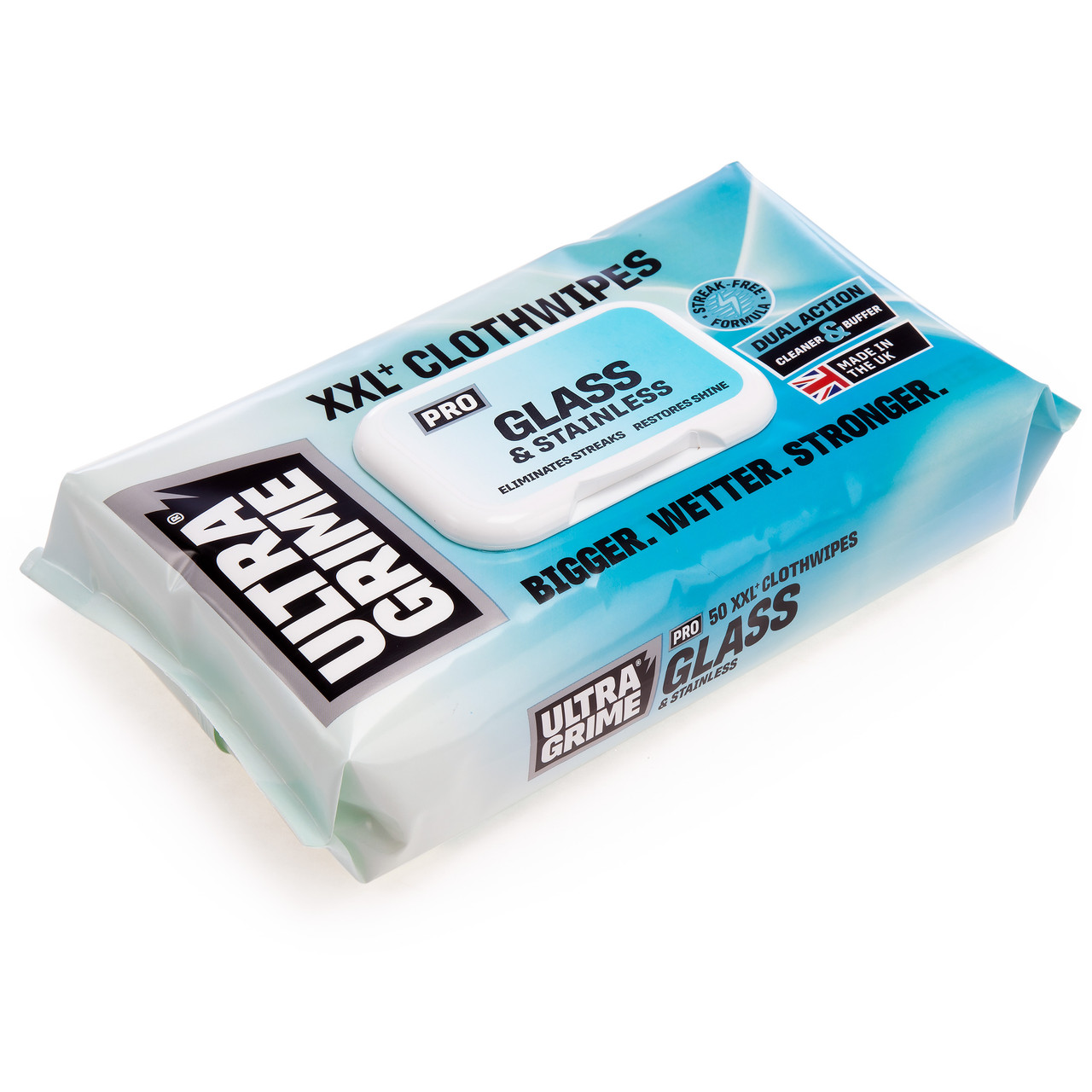 Ultragrime GLASSSTAINLESS598012 Glass & Stainless Steel Clothwipes