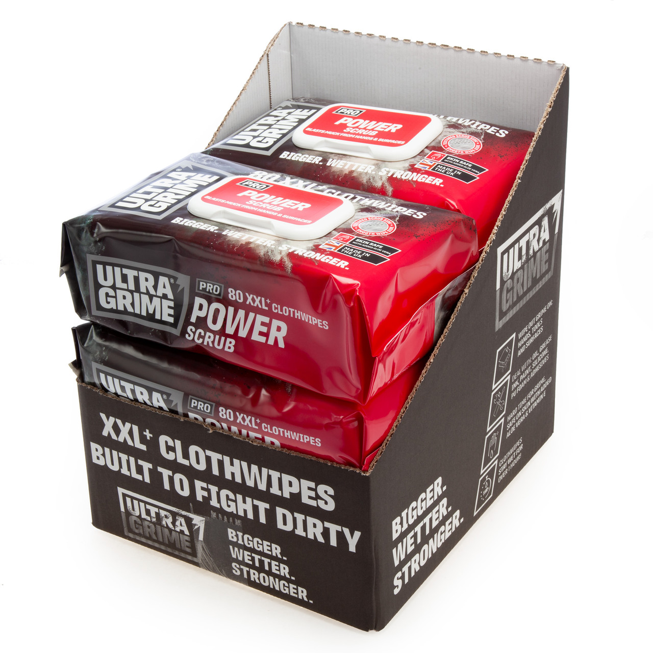 Ultragrime POWERSCRUB59206 Power Scrub Clothwipes 80 Pack