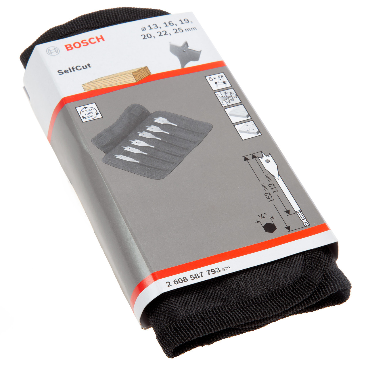 Bosch 2608587793 Self Cut Flat Drill Bit Set 6 Piece