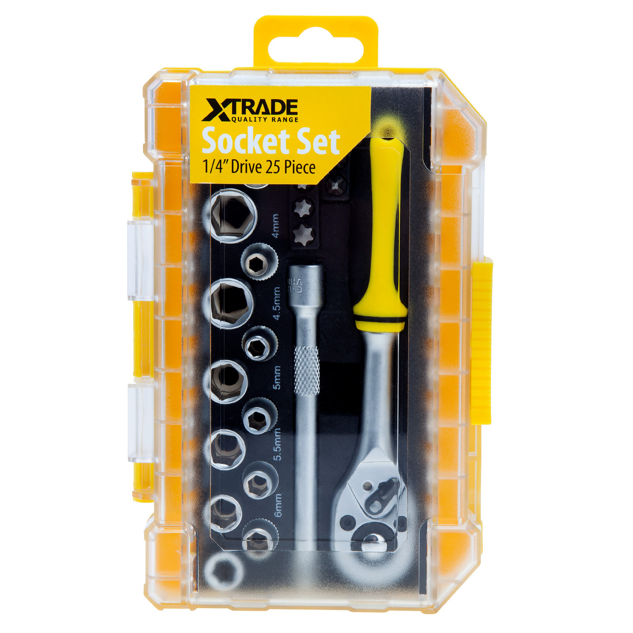 Xtrade X0900197 1/4in Drive Socket Set 25 Piece