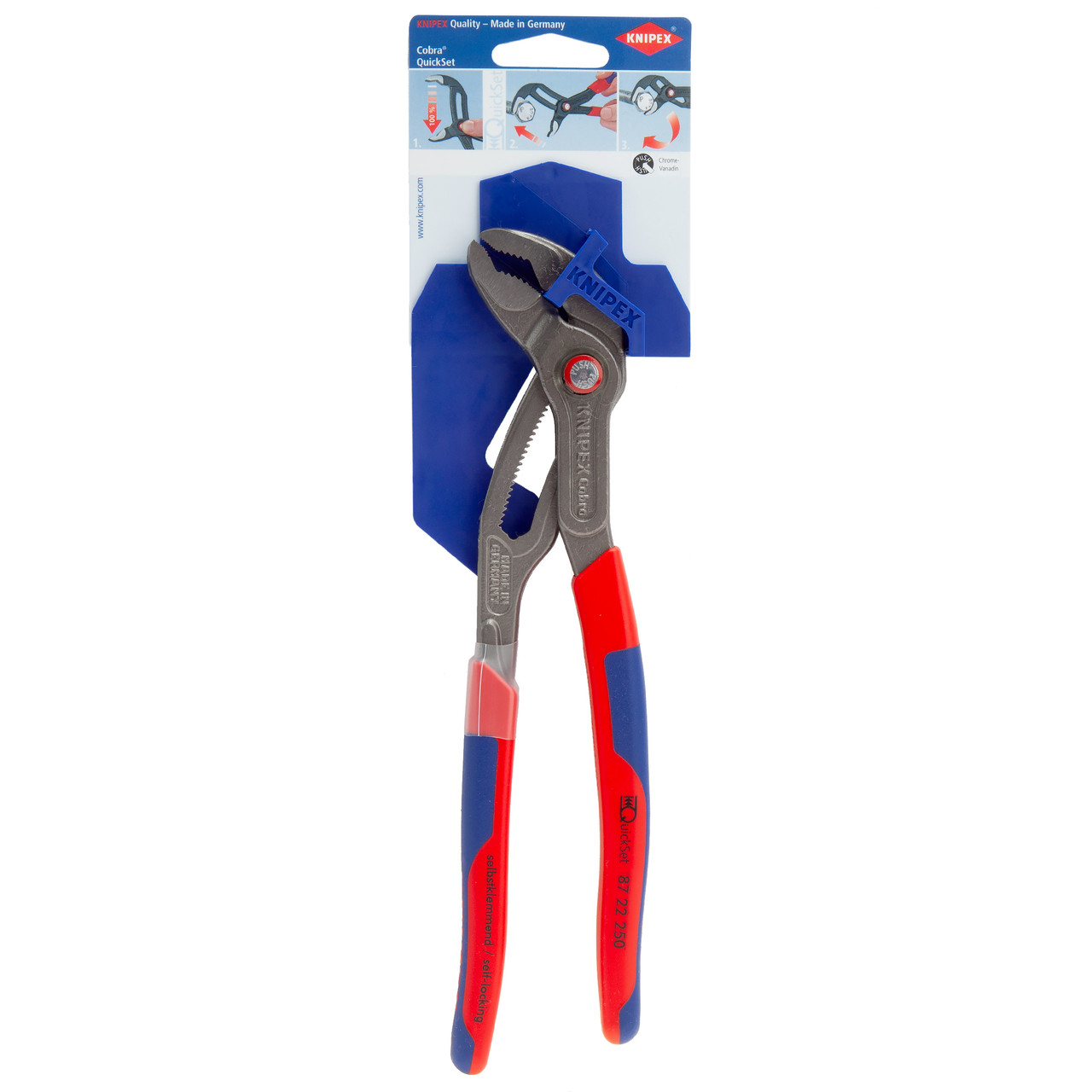 Knipex 8722250SB Cobra QuickSet Water Pump Pliers 250mm