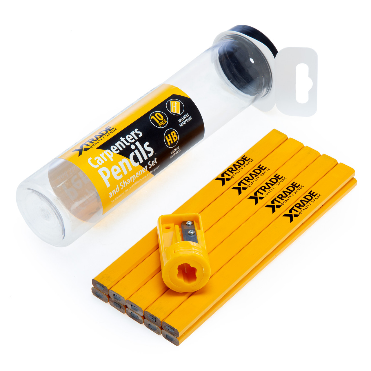 Xtrade X0900240 Carpenters Pencil and Sharpener Set