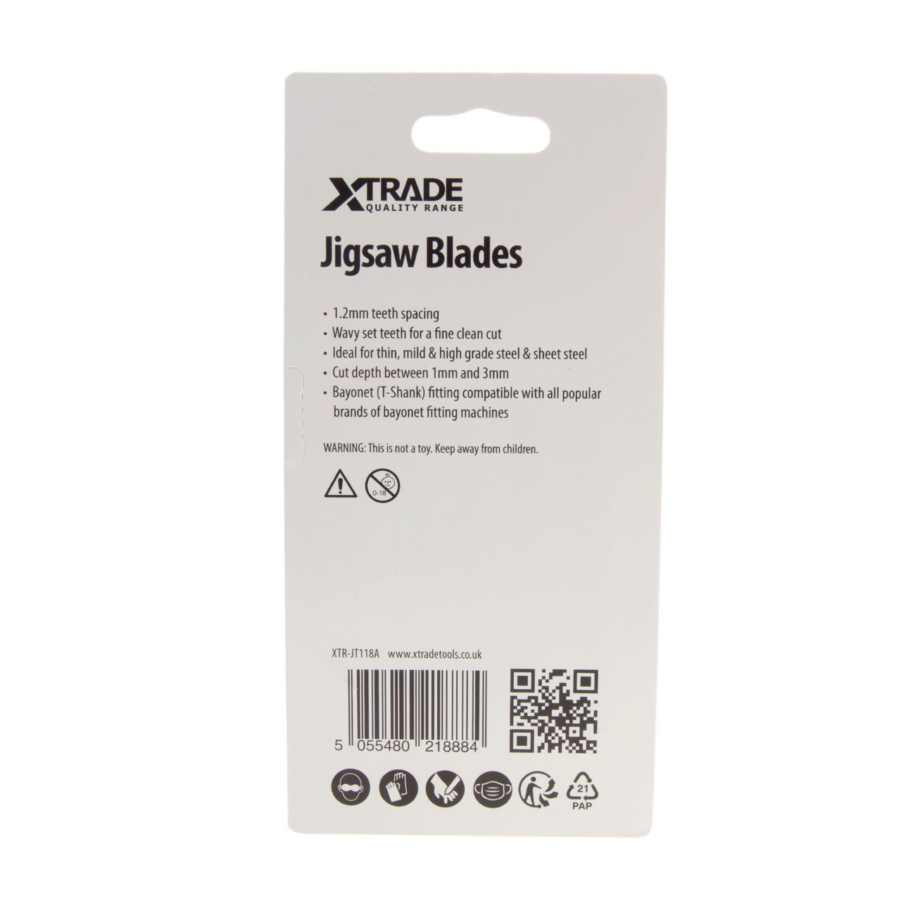 Xtrade JT118A 5 × Metal Jigsaw Blades