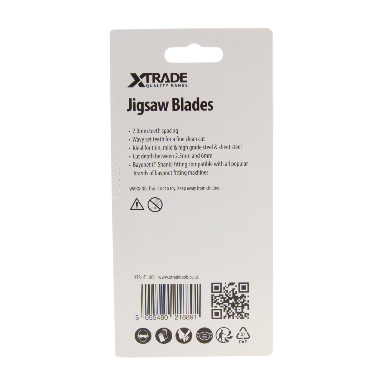 Xtrade JT118B Jigsaw Blades for Metal (Pack of 5)