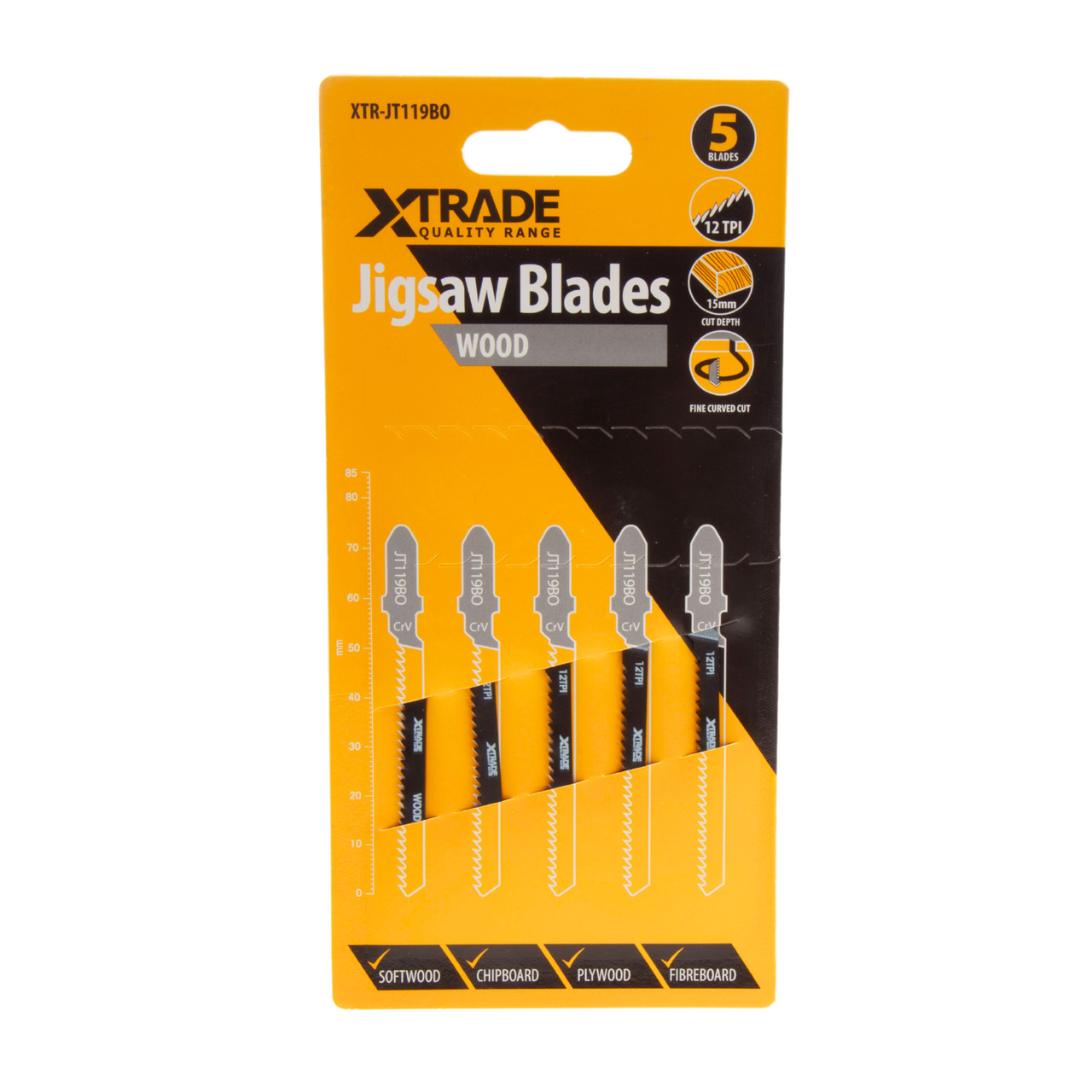 Xtrade JT119BO Basic for Wood Jigsaw Blades (Pack of 5)