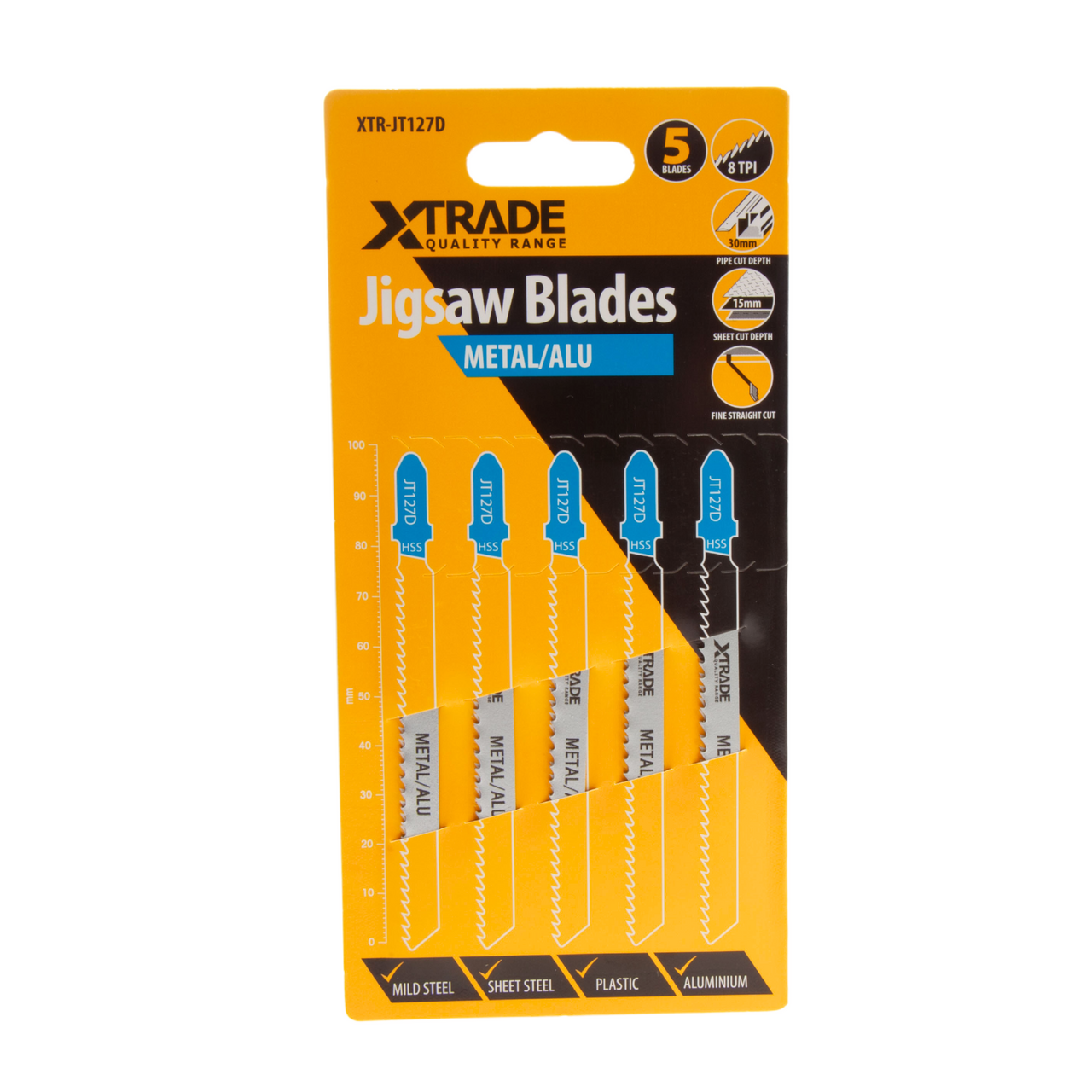 Xtrade JT127D Jigsaw Blades for Aluminium (Pack of 5)