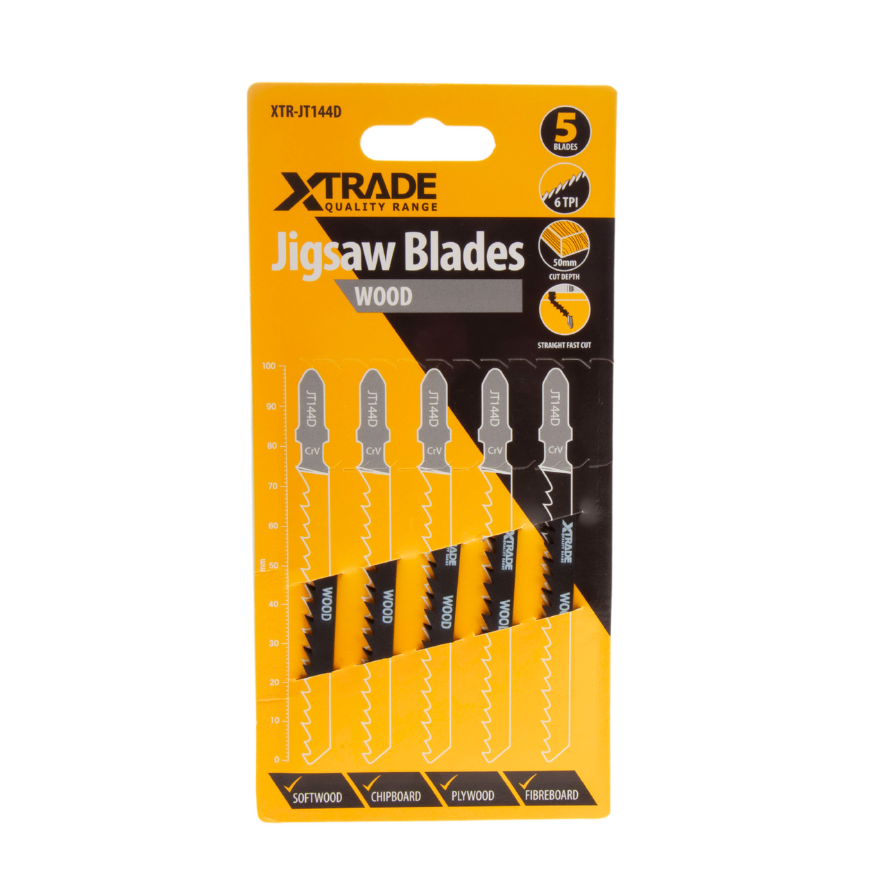 Xtrade JT144D Speed For Wood Jigsaw Blades (Pack of 5)