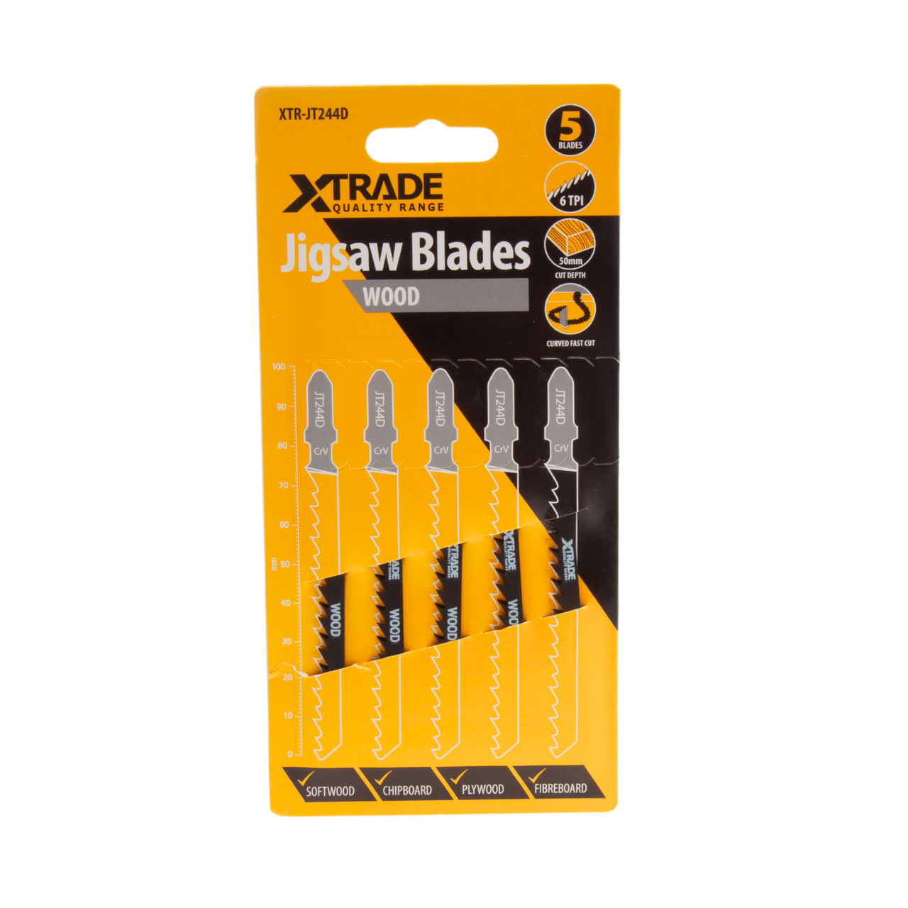 Xtrade JT244D Speed for Wood Jigsaw Blades (Pack of 5)