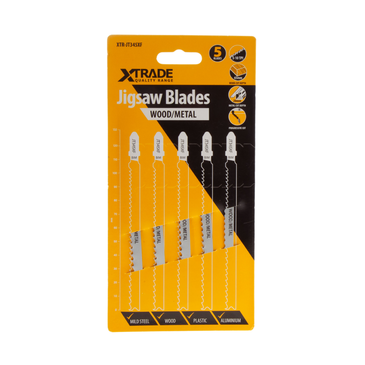 Xtrade JT345XF Progressor Jigsaw Blades for Wood & Metal (Pack of 5)