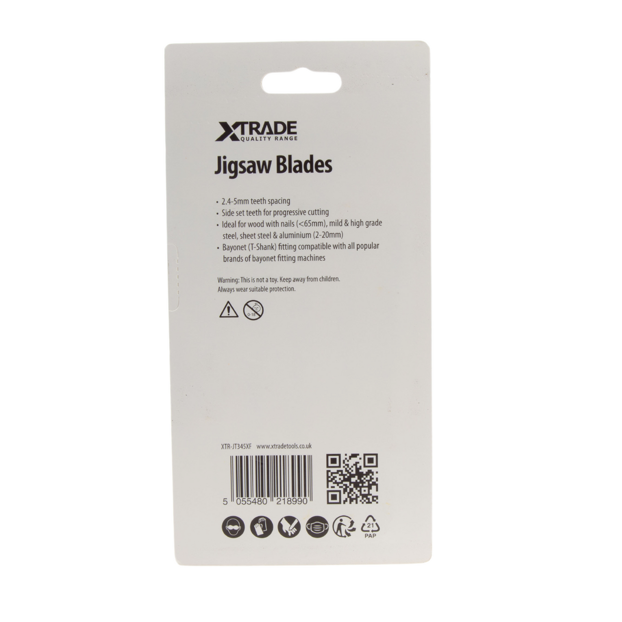 Xtrade JT345XF Progressor Jigsaw Blades for Wood & Metal (Pack of 5)