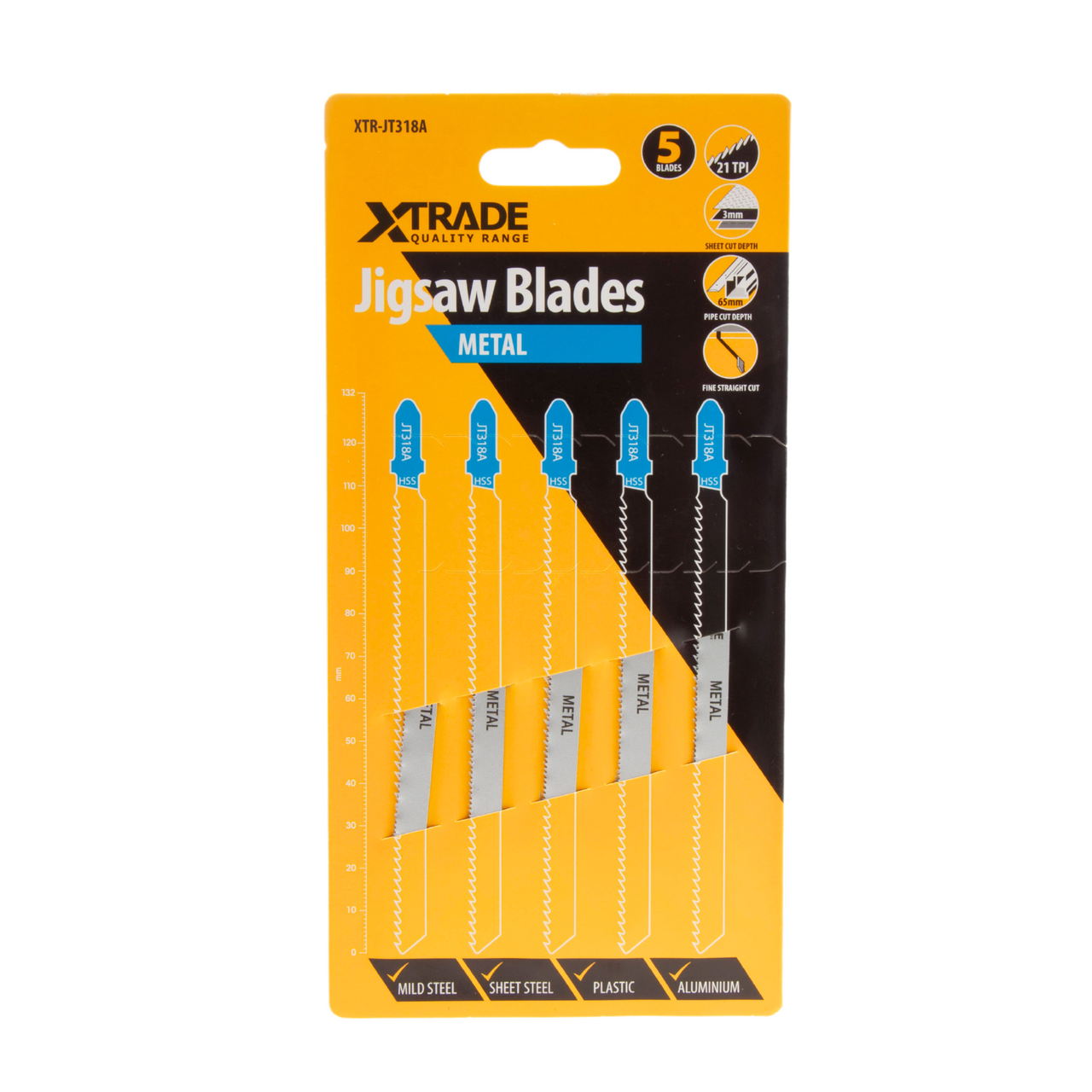 Xtrade JT318A Jigsaw Blades for Metal (Pack of 5)